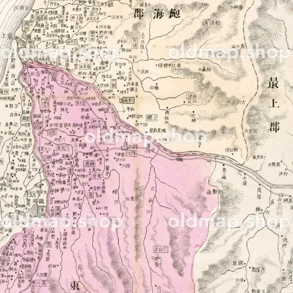 山形県管内全図 明治27年(1894) - 大日本管轄分地図