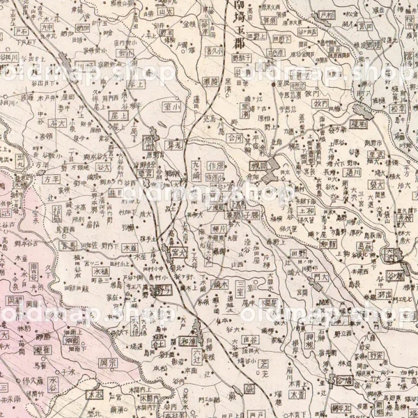 埼玉県管内全図 明治28年(1895) - 大日本管轄分地図