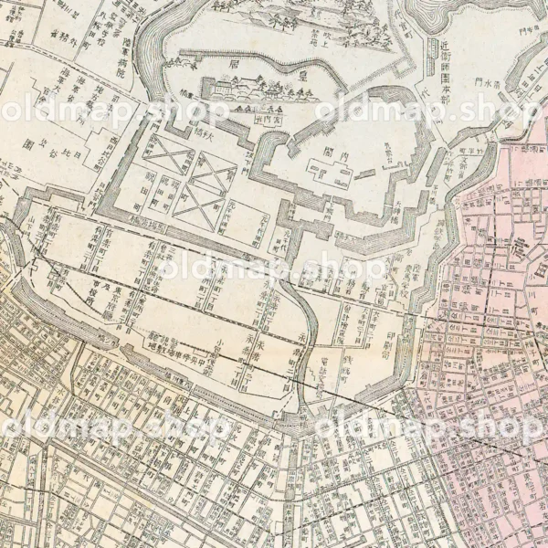 東京市図 明治41年(1908) - 大日本管轄分地図
