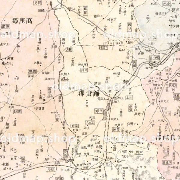 神奈川県管内全図 明治32年(1899) - 大日本管轄分地図
