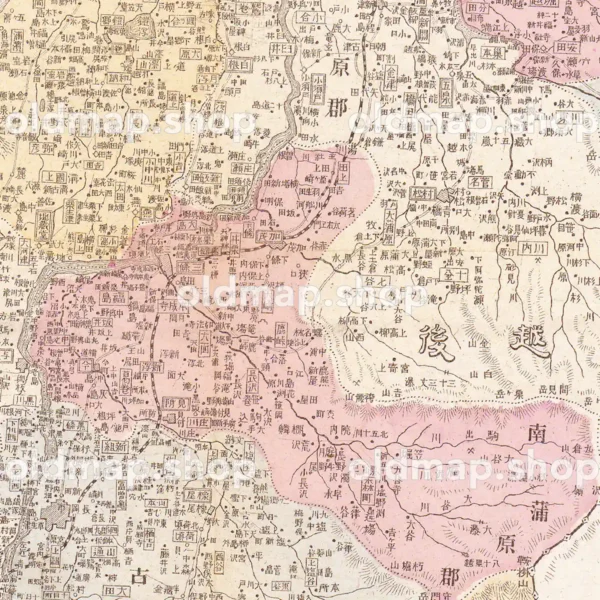新潟県管内全図 明治42年(1909) - 大日本管轄分地図