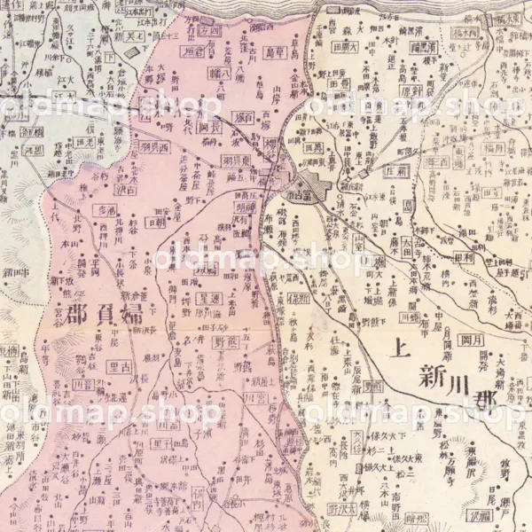 富山県管内全図 明治41年(1908) - 大日本管轄分地図