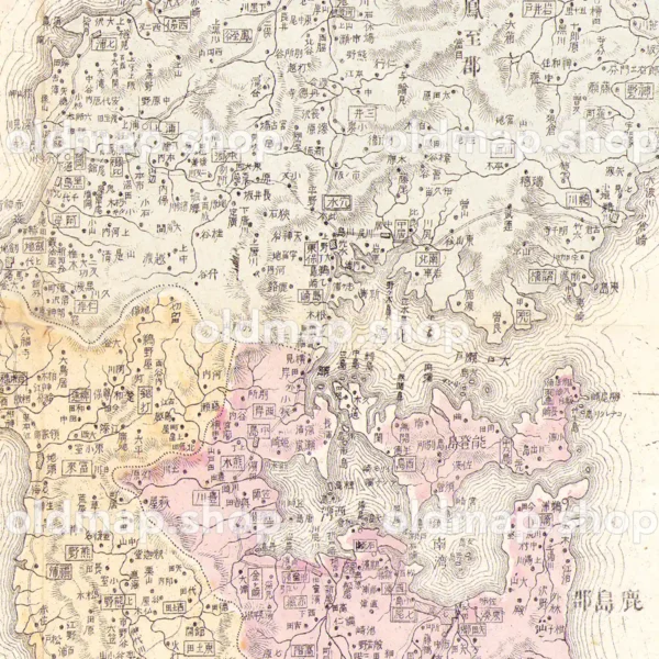 石川県管内全図 明治41年(1908) - 大日本管轄分地図