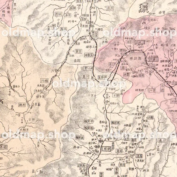 長野県管内全図 明治43年(1910) - 大日本管轄分地図