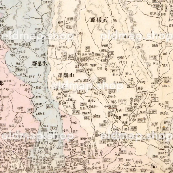 岐阜県管内全図 明治31年(1898) - 大日本管轄分地図