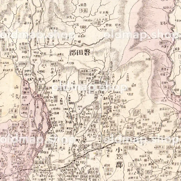 静岡県管内全図 明治40年(1907) - 大日本管轄分地図