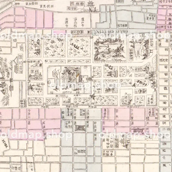 京都市図 明治28年(1895) - 大日本管轄分地図