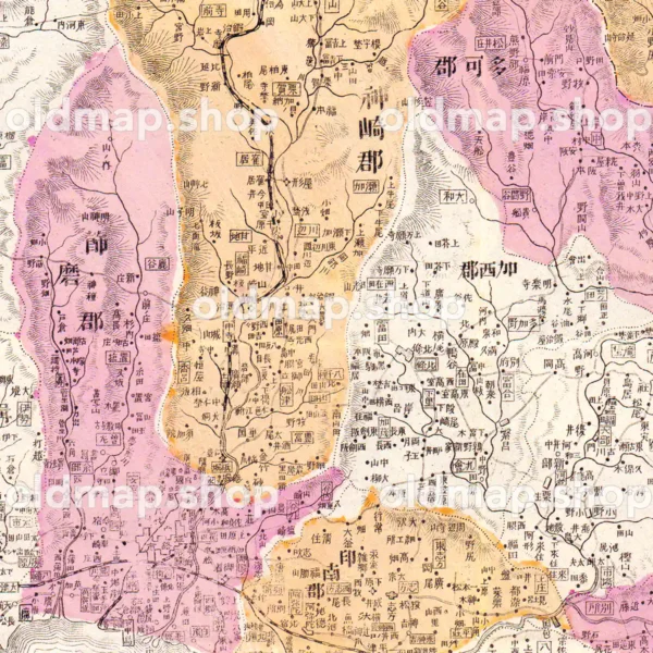 兵庫県管内全図 明治43年(1910) - 大日本管轄分地図