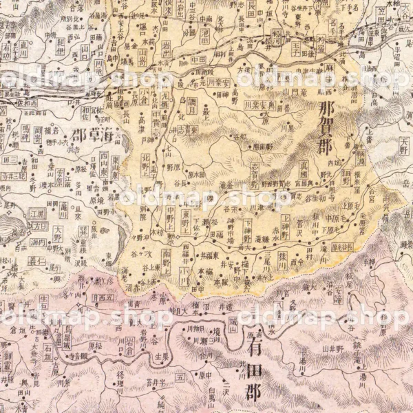 和歌山県管内全図 明治37年(1904) - 大日本管轄分地図