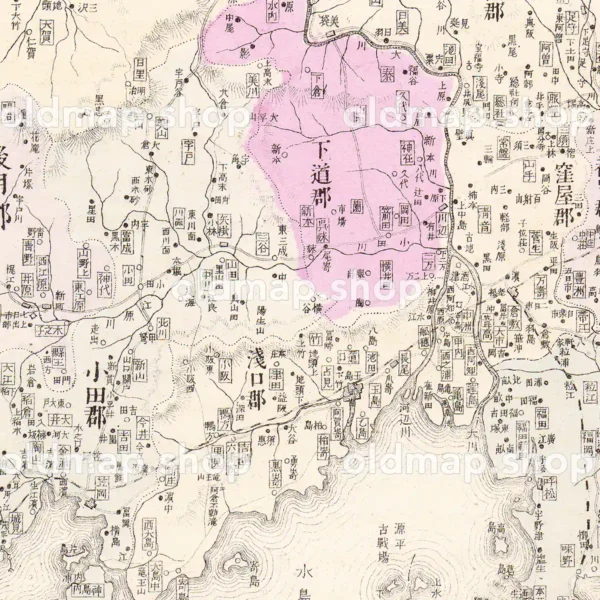 岡山県管内全図 明治28年(1895) - 大日本管轄分地図