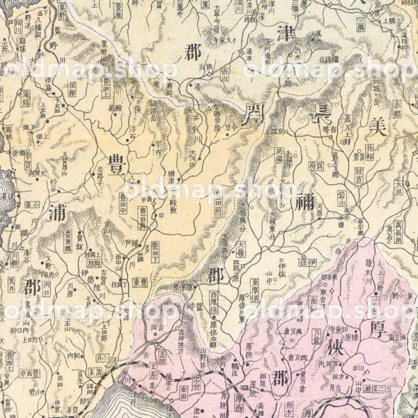 山口県管内全図 明治36年(1903) - 大日本管轄分地図