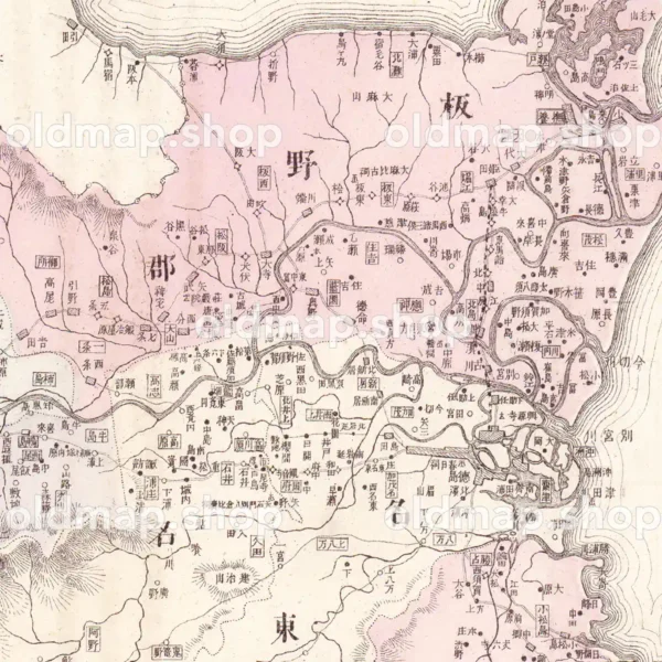 徳島県管内全図 明治28年(1895) - 大日本管轄分地図