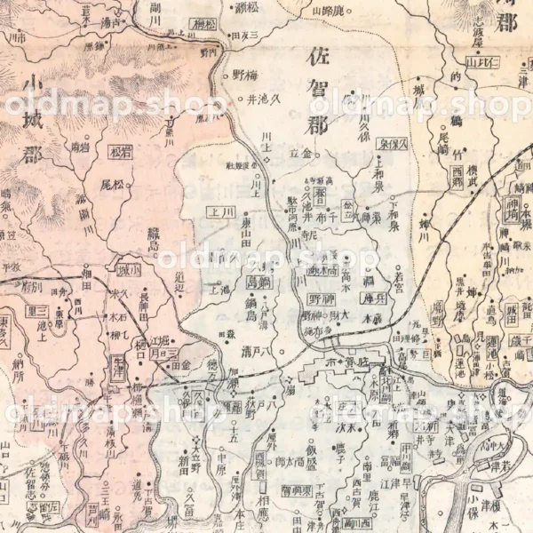 佐賀県管内全図 明治42年(1909) - 大日本管轄分地図