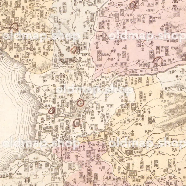 熊本県管内全図 明治41年(1908) - 大日本管轄分地図