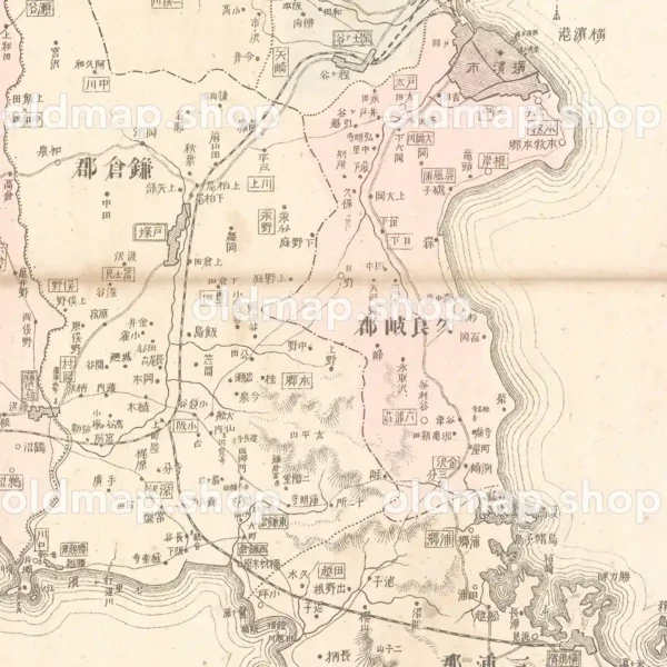 神奈川県管内全図 明治28年(1895) - 大日本管轄分地図