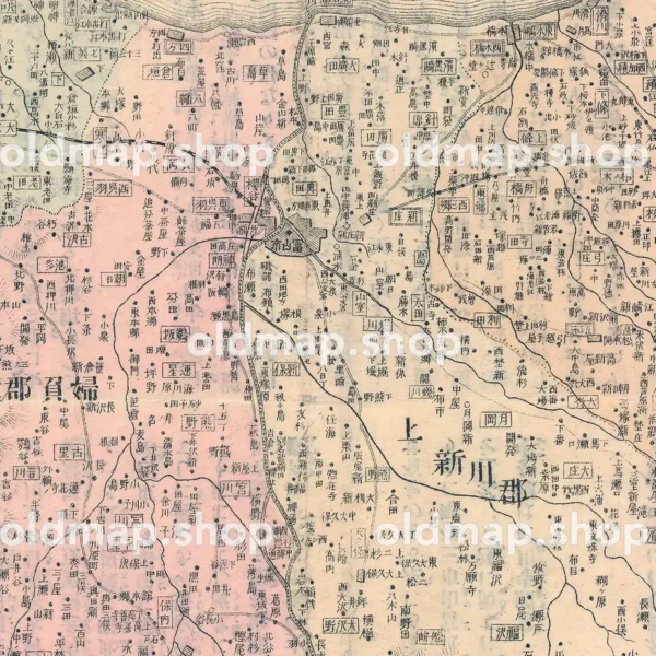 富山県管内全図 明治39年(1906) - 大日本管轄分地図