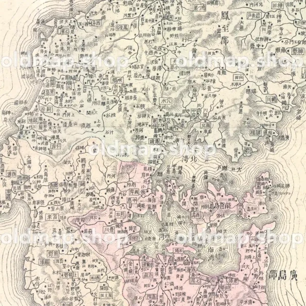 石川県管内全図 明治30年(1897) - 大日本管轄分地図