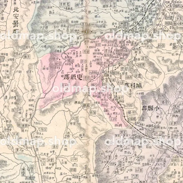 長野県管内全図 明治30年(1897) - 大日本管轄分地図