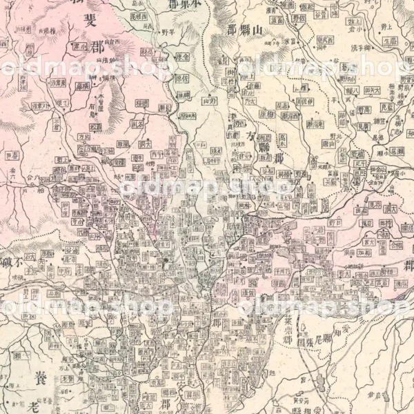 岐阜県管内全図 明治28年(1895) - 大日本管轄分地図