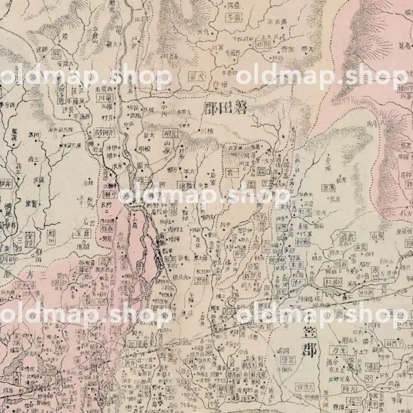 静岡県管内全図 明治32年(1899) - 大日本管轄分地図