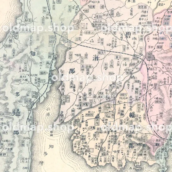 愛知県管内全図 明治28年(1895) - 大日本管轄分地図