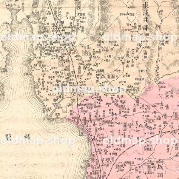 滋賀県管内全図 明治28年(1895) - 大日本管轄分地図