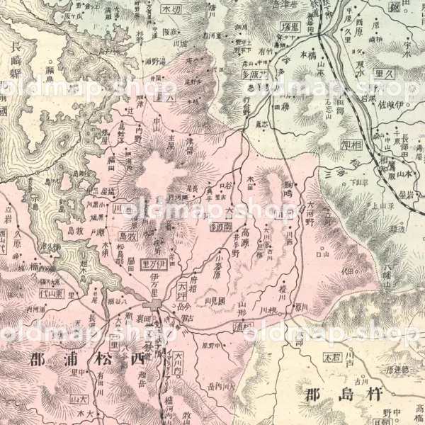 佐賀県管内全図 明治28年(1895) - 大日本管轄分地図
