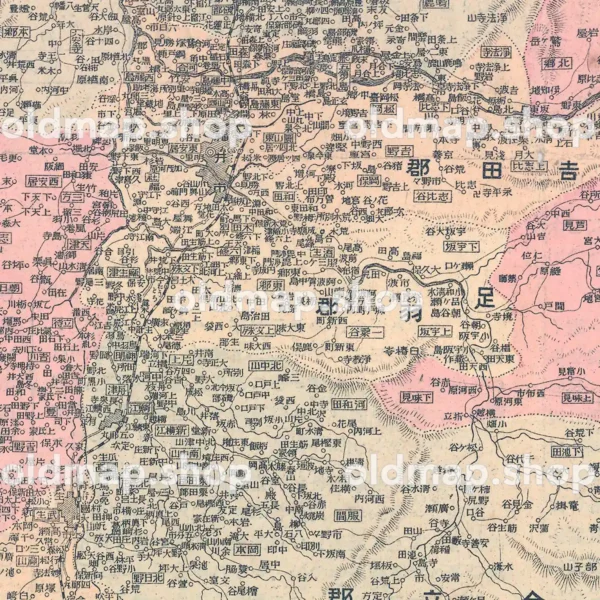 福井県管内全図 大正2年(1913) - 大日本管轄分地図