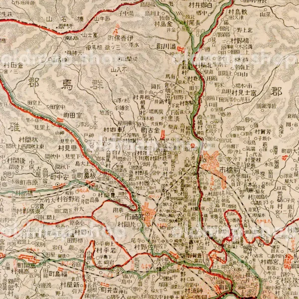 群馬県全図 大正9年(1920) - 金刺分県図