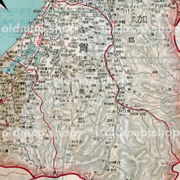 石川県全図 大正10年(1921) - 金刺分県図
