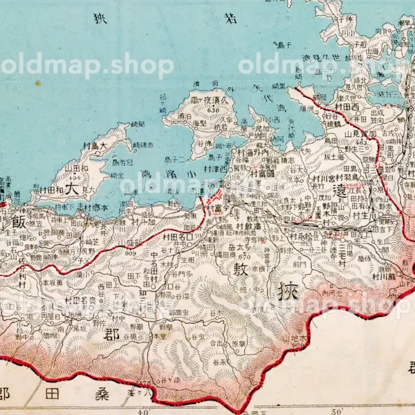福井県全図 大正10年(1921) - 金刺分県図