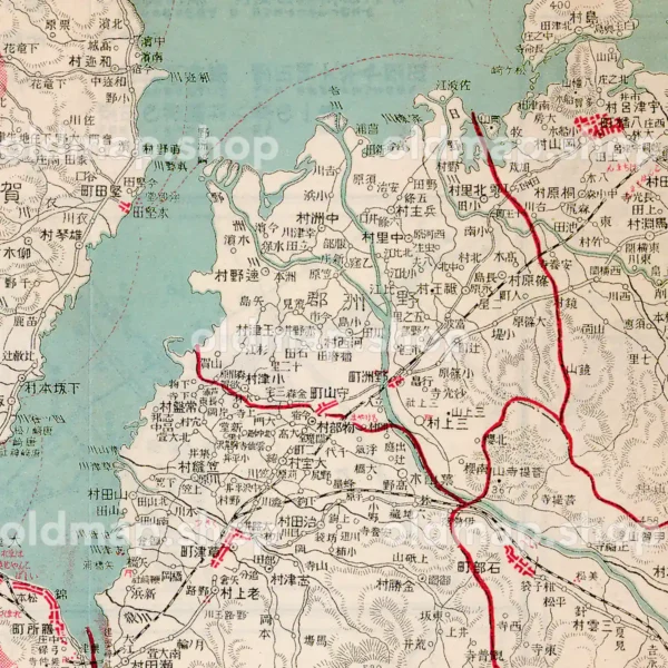 滋賀県全図 大正9年(1920) - 金刺分県図