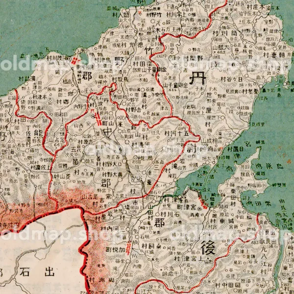 京都府全図 大正10年(1921) - 金刺分県図