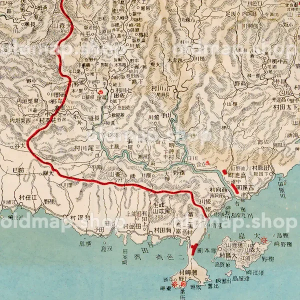 和歌山県全図 大正5年(1916) - 金刺分県図