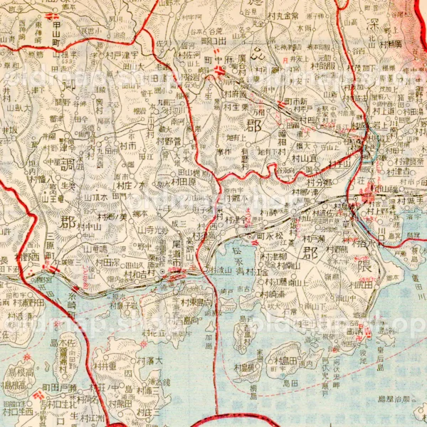 広島県全図 大正10年(1921) - 金刺分県図
