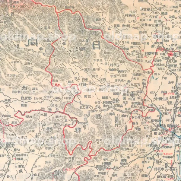 宮崎県全図 大正9年(1920) - 金刺分県図