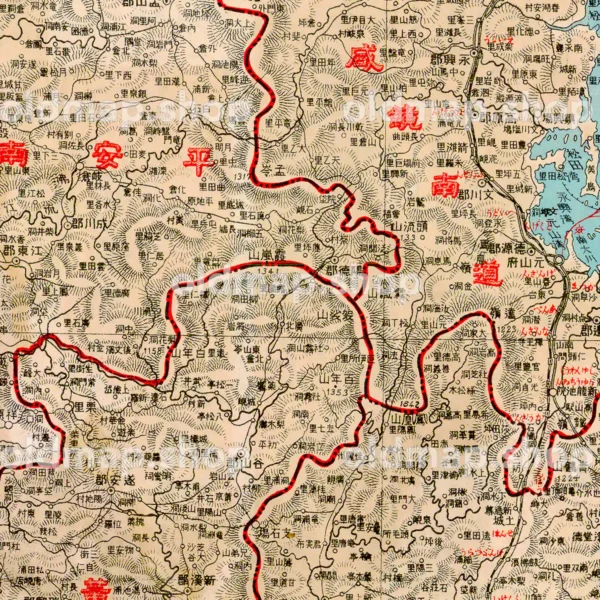 朝鮮全図 中央部 大正8年(1919) - 金刺分県図
