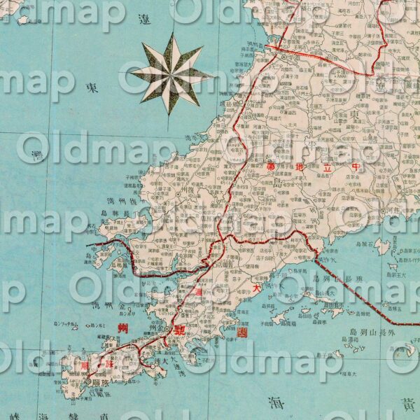 南満州全図 大正10年(1921) - 金刺分県図 - 画像 (2)