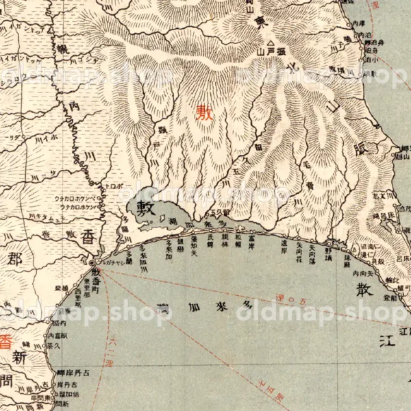 樺太全図 大正8年(1919) - 金刺分県図