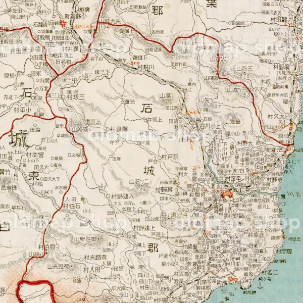 福島県全図 大正10年(1921) - 金刺分県図