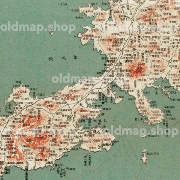 関東州全図 大正14年(1925) - 金刺分県図