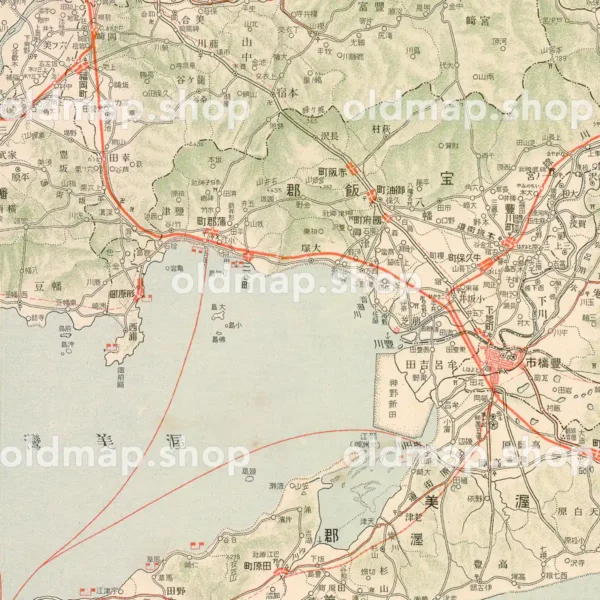 其十一 愛知県 (東宮御成婚記念) 大正13年(1924) - 日本交通分県地図