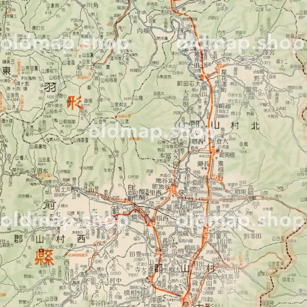 其二十四 宮城県 山形県 (東宮御成婚記念) 大正14年(1925) - 日本交通分県地図