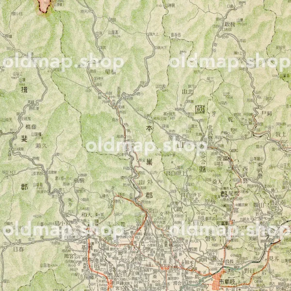 其二十五 岐阜県 (東宮御成婚記念) 大正15年(1926) - 日本交通分県地図