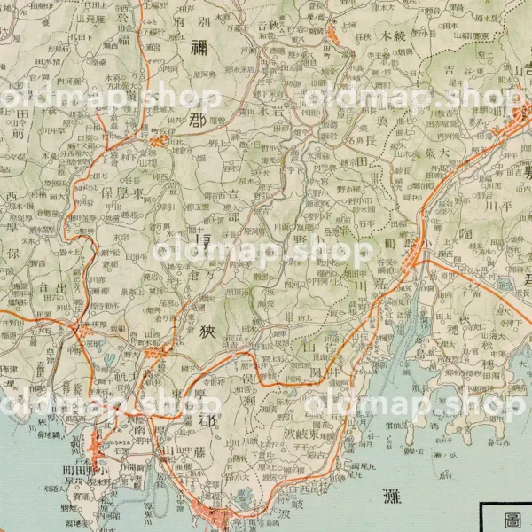 其二十六 山口県 (東宮御成婚記念) 大正15年(1926) - 日本交通分県地図