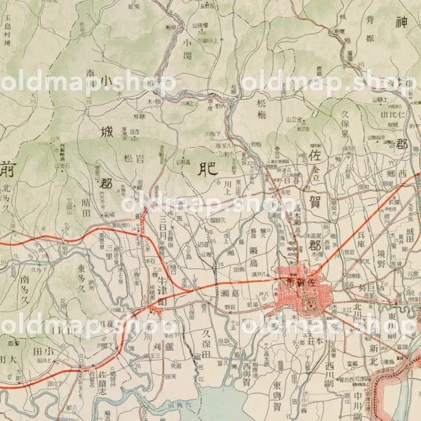 其二十九-佐賀県 (東宮御成婚記念) 大正15年(1926) - 日本交通分県地図