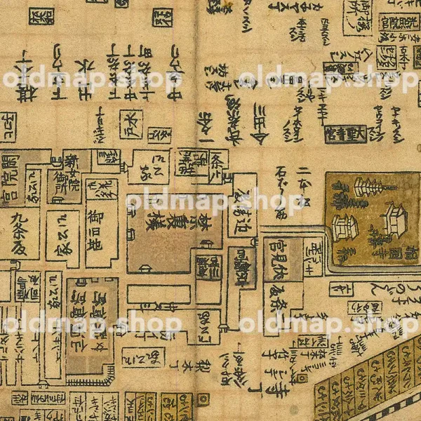 天明改正 細見京絵図 天明4年-天明9年頃(1834-1839)