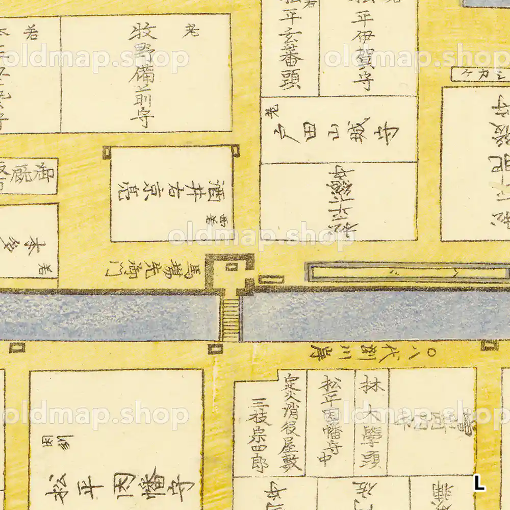 御大名小路辰之口辺図 嘉永2年(1849) - 江戸切絵図