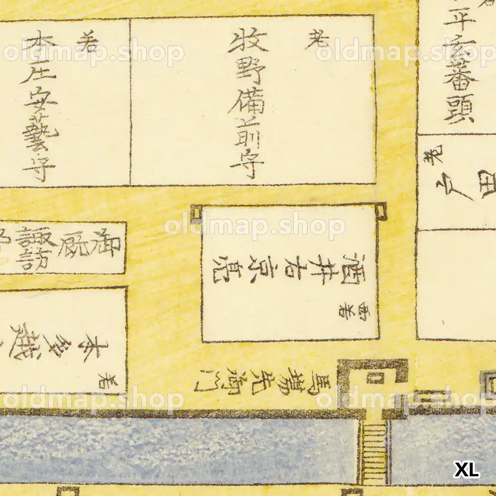 御大名小路辰之口辺図 嘉永2年(1849) - 江戸切絵図