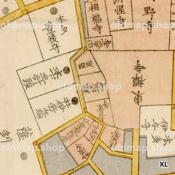 芝三田二本榎 高輪辺絵図 嘉永3年(1850) – 江戸切絵図 – 古地図素材